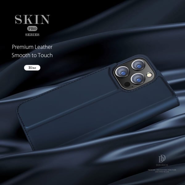 iPhone 13 / 14 Flip Case Skin Pro korttilokerolla - Sininen