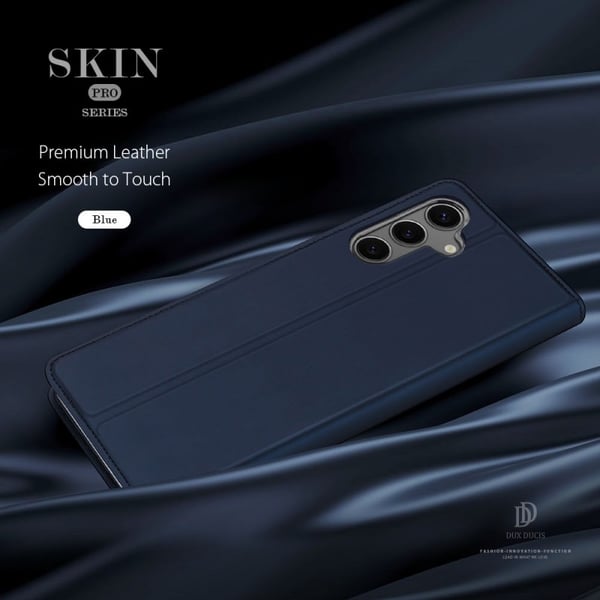 Samsung S24 Plus Flip Case Skin Pro korttilokerolla - Sininen