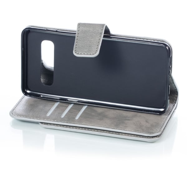 Samsung S10 Praktisk Plånboksfodral med 12-Fack Array V4 - Harmaa
