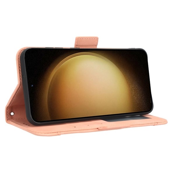 Samsung A55 5G lompakkokotelo PU-nahkainen 6-POCKET Winston V3 - Ruusukulta