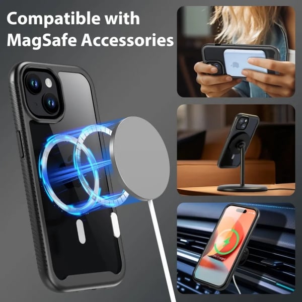 iPhone 12 / 12 Pro Heltäckande Magsafe Premium 3D Skal 3in1 ThreeSixty