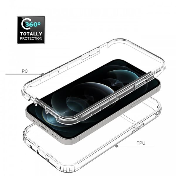 iPhone 12 Pro Max Heltäckande Premium 3D Skal 3in1 ThreeSixty Clear
