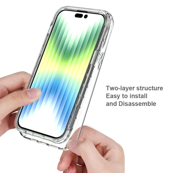 iPhone 14 Pro Heltäckande Premium 3D Skal 3in1 ThreeSixty Clear