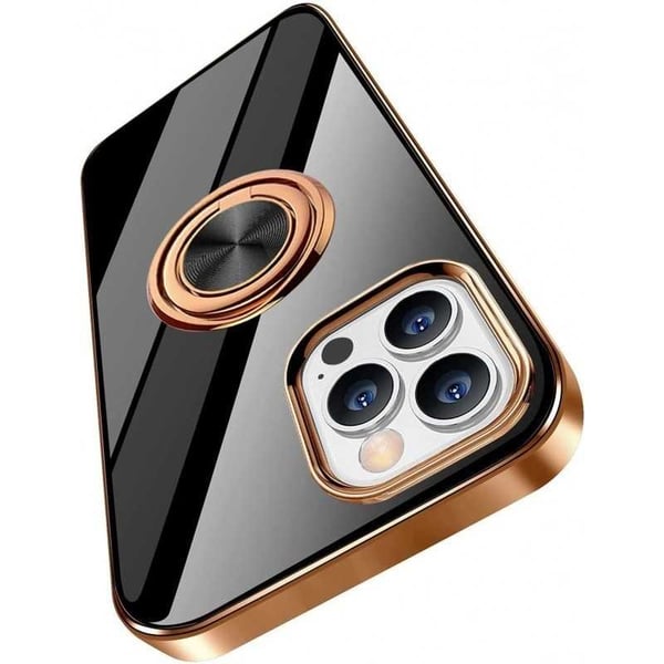 iPhone 16 Pro Max Elegant & Stöttåligt Skal med Ringhållare Flawless - Svart