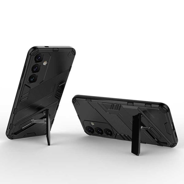 Samsung S24 FE Stöttåligt Skal med Kickstand ThinArmor V2 - Svart
