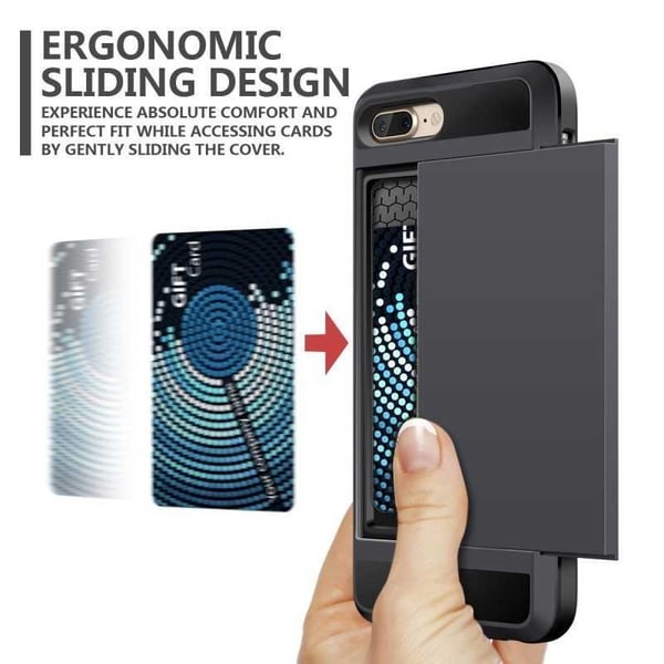iPhone 8 Iskunkestävä kansi korttilokerolla