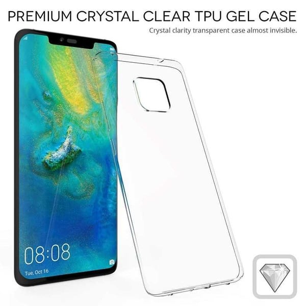Mate 20 Pro Stöttåligt Genomskinligt Skal Simple