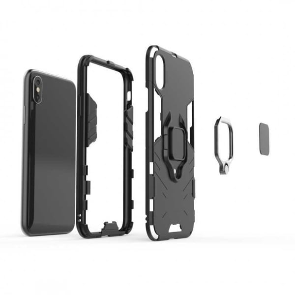 iPhone XR Iskunkestävä suojus rengaspidikkeellä ThinArmor