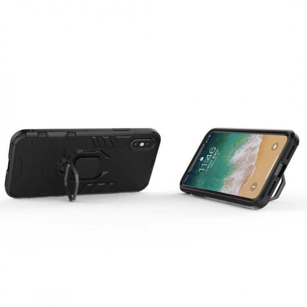 iPhone XR Iskunkestävä suojus rengaspidikkeellä ThinArmor