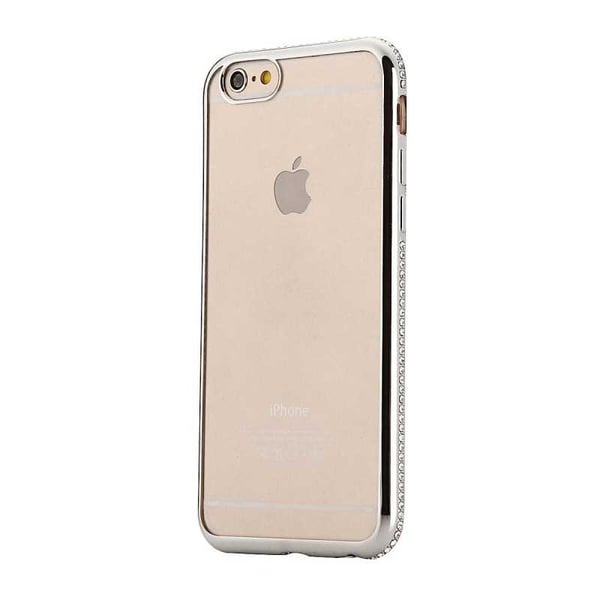 iPhone 8:n iskuja vaimentava kumipäällyste strassikivillä
