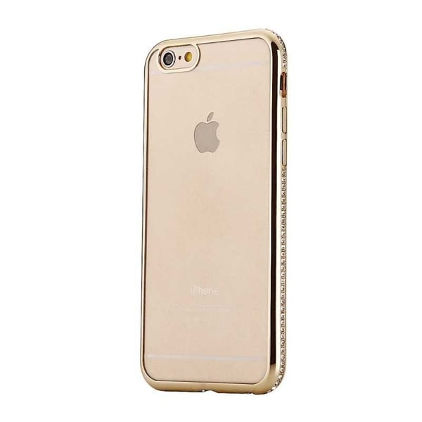 iPhone 8 Plus iskuja vaimentava kumipäällyste strassikivillä