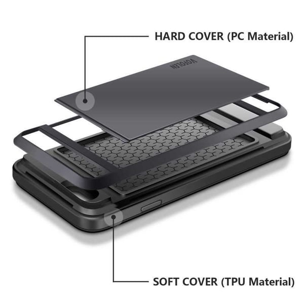 iPhone 6/6S Iskunkestävä kansi korttilokerolla