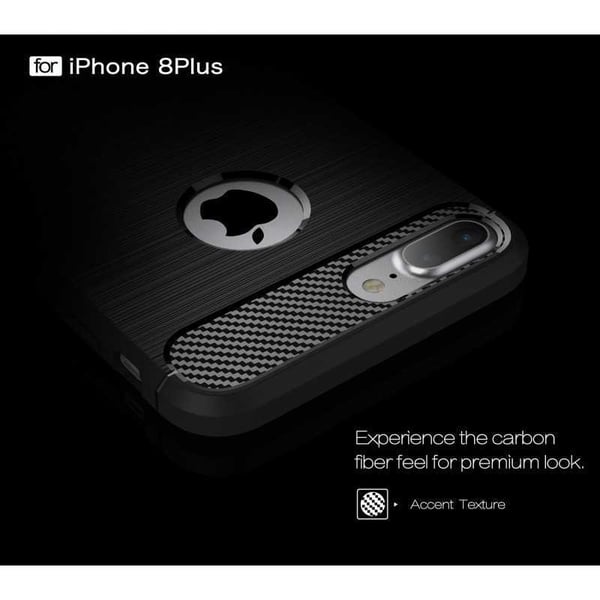 iPhone 8 Plus iskunkestävä iskuja vaimentava SlimCarbon-kuori