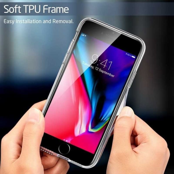 iPhone 7 Plus iskuja vaimentava suojus 9H lasitausta takalasi