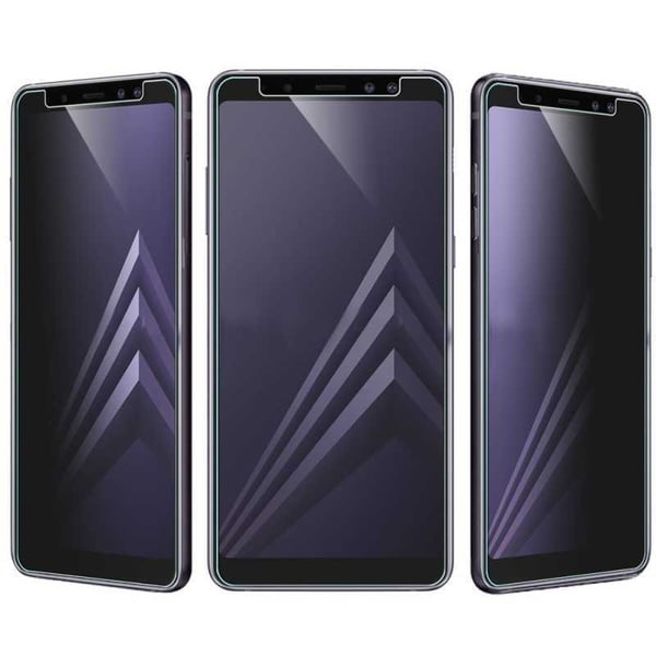 2-PACK Samsung A8 2018 Privacy Tempered Glass 0,26mm 2,5D 9H
