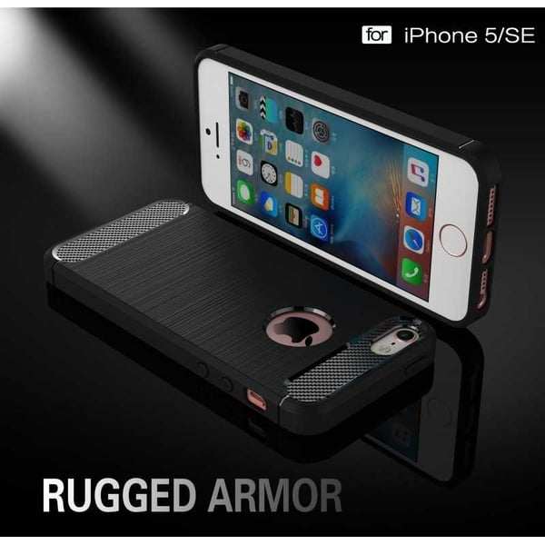 iPhone 5/5S/SE Iskunkestävä Iskunvaimennuskuori SlimCarbon
