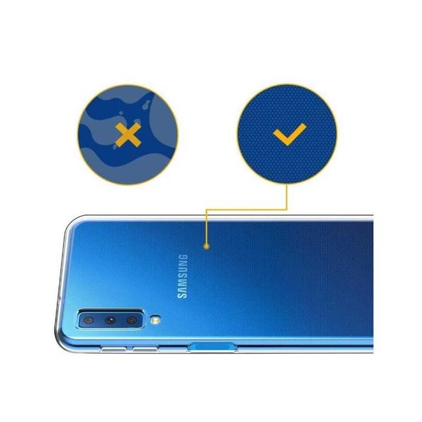 Yksinkertainen Samsung A7 2018 -iskuja vaimentava silikonikuori