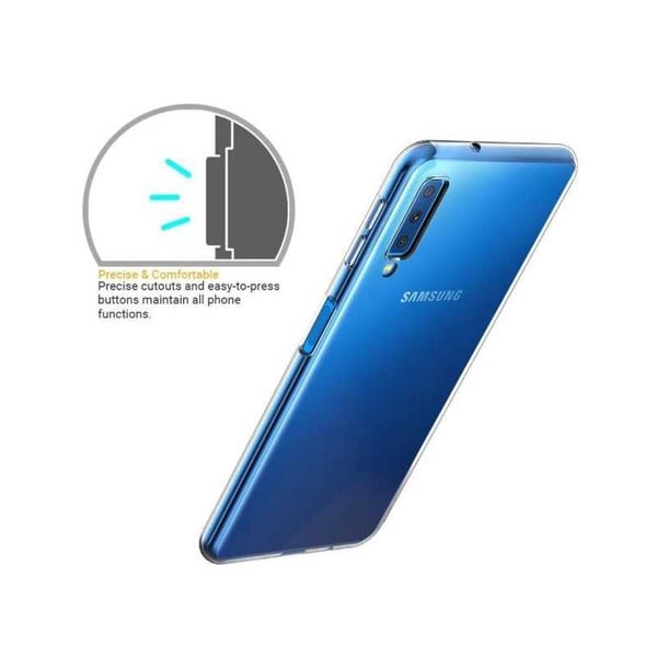 Yksinkertainen Samsung A7 2018 -iskuja vaimentava silikonikuori