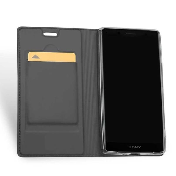 Xperia XZ2 Compact Flipfodral Skin Pro med Kortfack