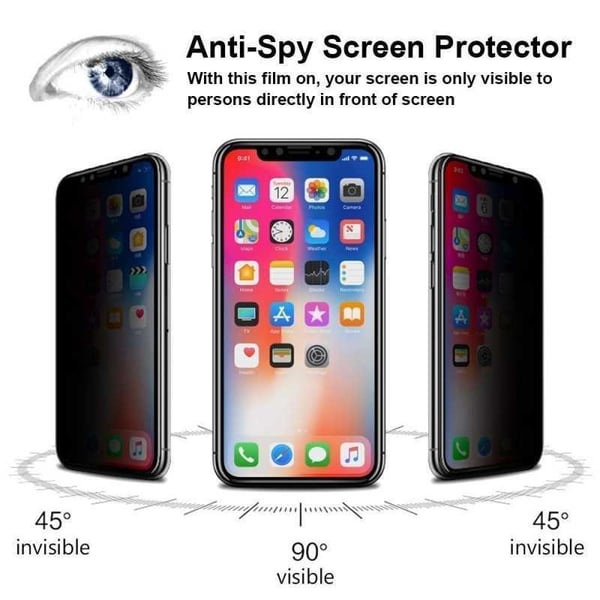2-PACK P20 Lite Privacy Tempered Glass 0,26mm 2,5D 9H