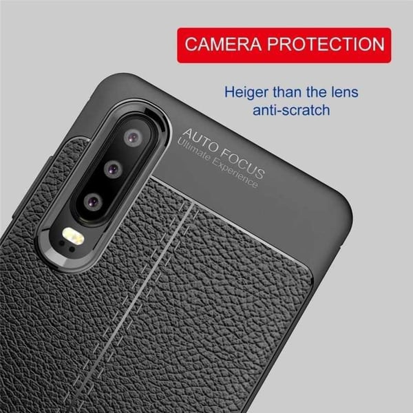 Huawei P30 Iskunkestävä ja iskuja vaimentava nahkatakki
