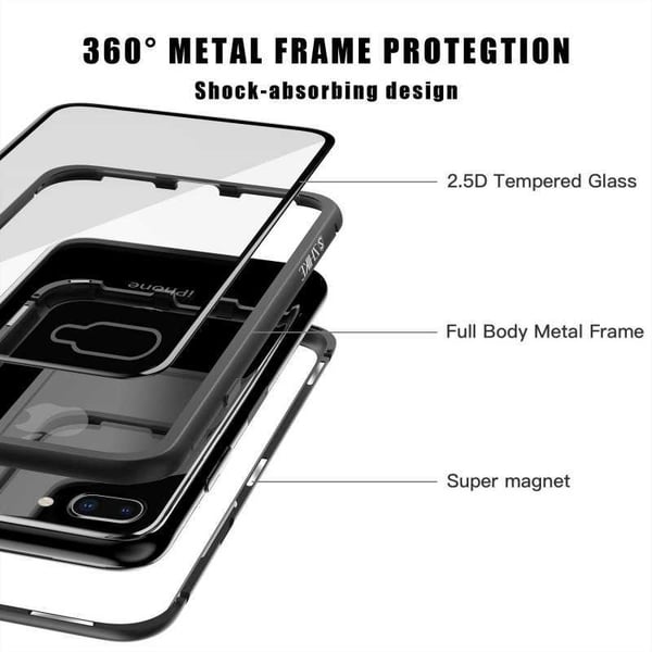 iPhone 8 Heltäckande Premium Skal Glassback V4