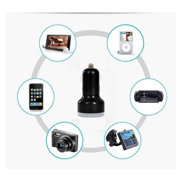 Universell Mini Billaddare Dubbel USB 2.1A