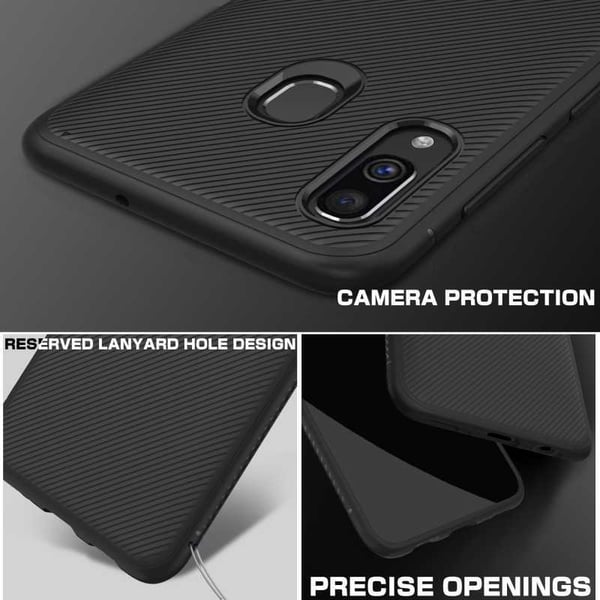 Samsung A40 iskunkestävä suojus FullCarbon V3