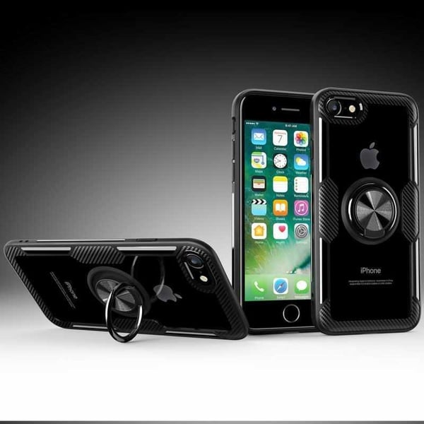iPhone 8 Plus Käytännöllinen iskunkestävä kotelo sormustelineellä V4