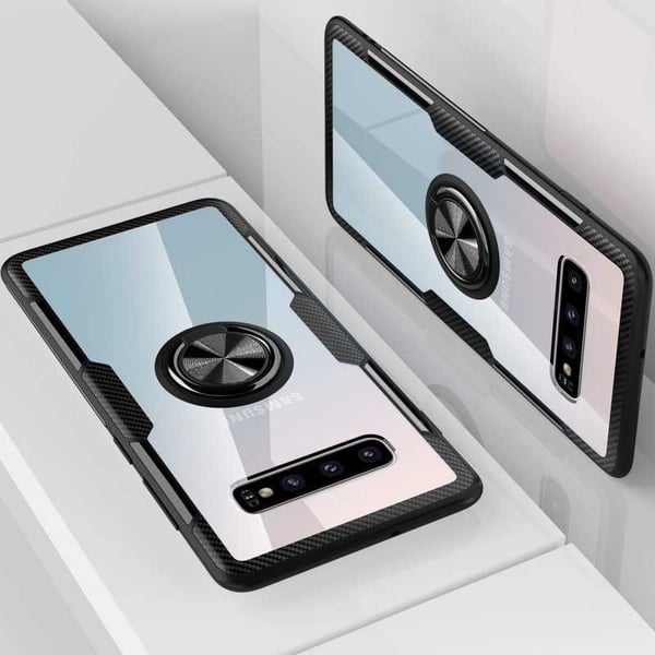 Samsung S10e käytännöllinen iskunkestävä kotelo rengaspidikkeellä V4 (SM-G970F)