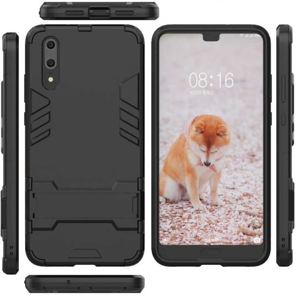 Huawei P20 iskunkestävä suojus Kickstand ThinArmorilla