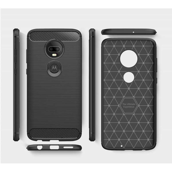 Motorola Moto G7 Plus Iskunkestävä SlimCarbon-kuori