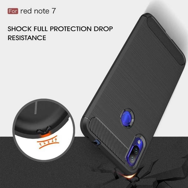 Xiaomi Redmi Note 7 Iskunkestävä SlimCarbon-kuori