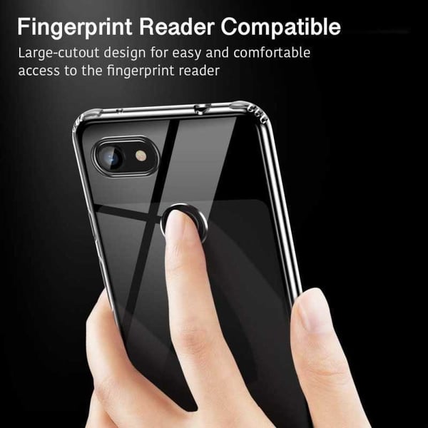 Yksinkertainen Google Pixel 3a:n iskuja vaimentava silikonikuori