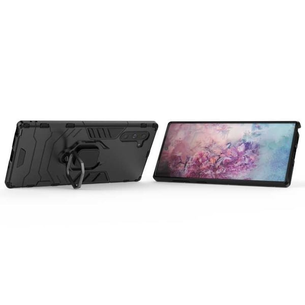 Samsung Note 10 Iskunkestävä suojus sormustelineellä ThinArmor