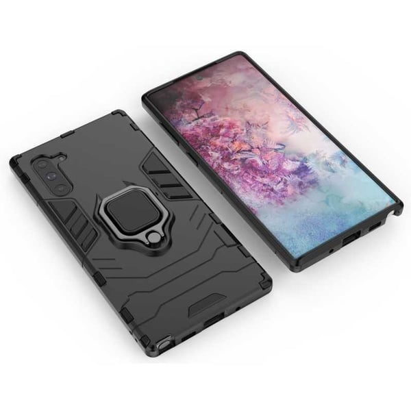 Samsung Note 10 Iskunkestävä suojus sormustelineellä ThinArmor