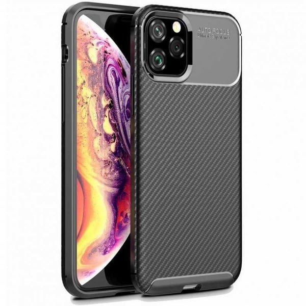 iPhone 11 Pro Max Iskunkestävä ohut kansi FullCarbon V4