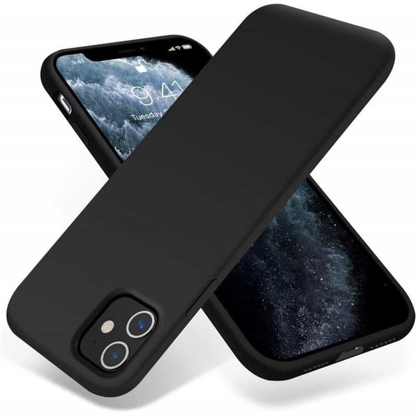iPhone 11 Gummibelagd Mattsvart Silikon Skal