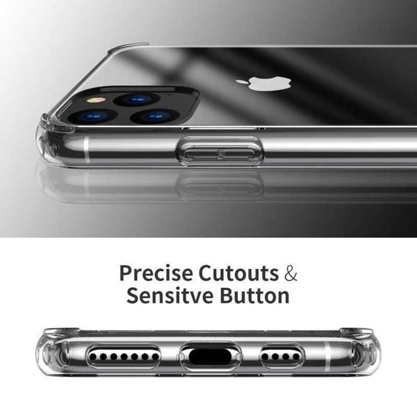iPhone 11:n iskuja vaimentava silikonikuori, yksinkertainen