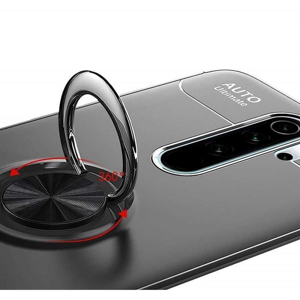 Redmi Note 8 Pro käytännöllinen iskunkestävä kotelo rengaspidikkeellä V3