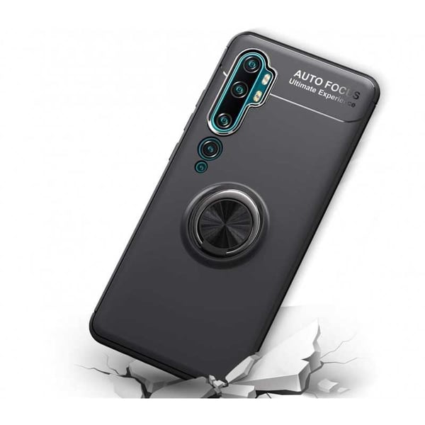 Xiaomi Mi Note 10/10 Pro käytännöllinen iskunkestävä kotelo sormustelineellä V3