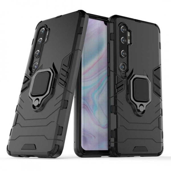 Xiaomi Mi Note 10/10 Pro iskunkestävä suojus sormustelineellä ThinArmor