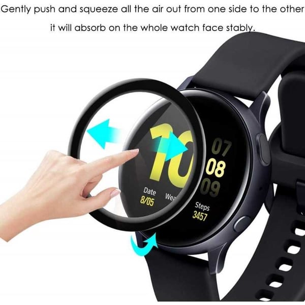 Samsung Galaxy Watch Active 2 44mm 3D karkaistu lasi 0,2mm 9H