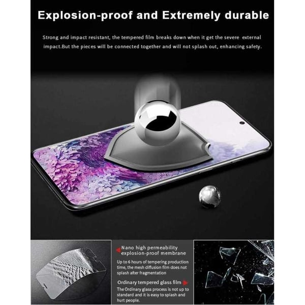 Samsung S20 Plus FullFrame 3D 0,26 mm 9H karkaistu lasi