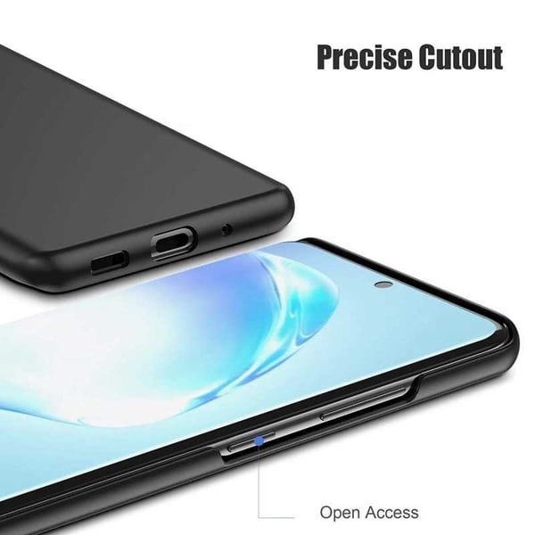 Samsung S20 Ultraohut kumipinnoitettu mattamusta Cover Basic V2