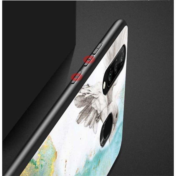 Xiaomi Mi A2 Lite Marble Shell 9H karkaistu lasi tausta Glassback V2