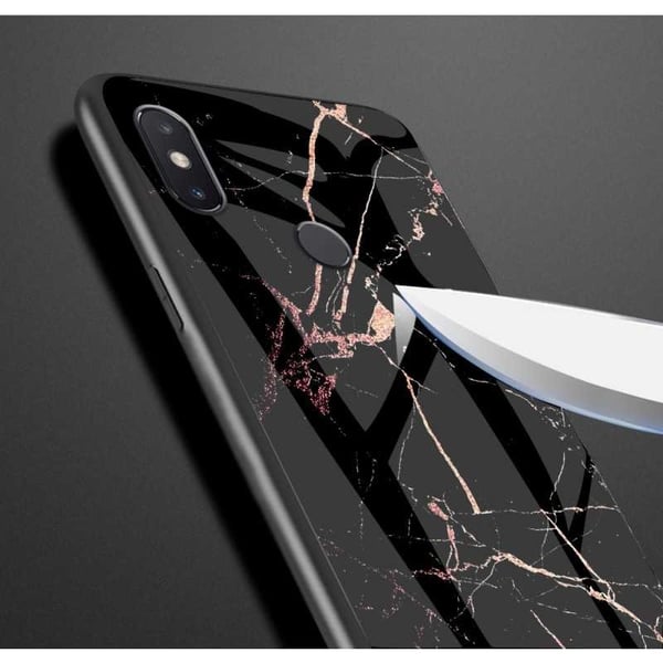 Huawei P20 Lite Marble Shell 9H Karkaistu lasi Takaosa Glassback V2