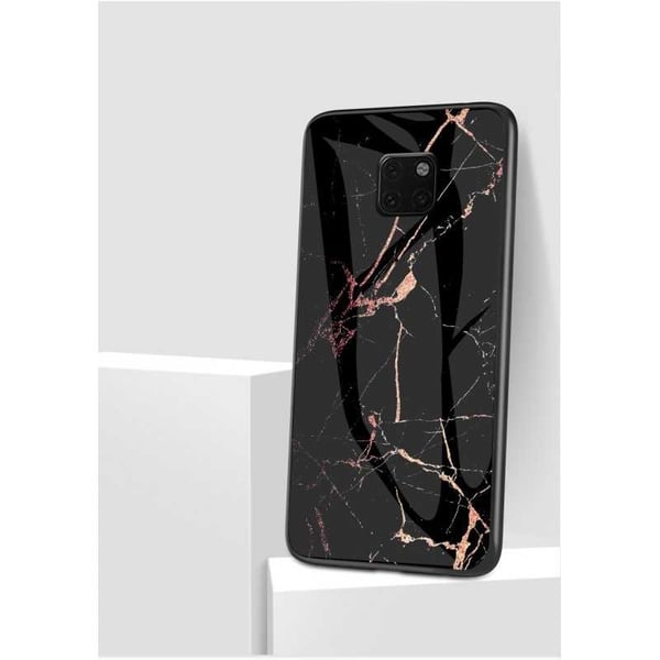 Huawei Mate 20 Pro Marble Shell 9H Karkaistu lasi Takaosa Glassback V2