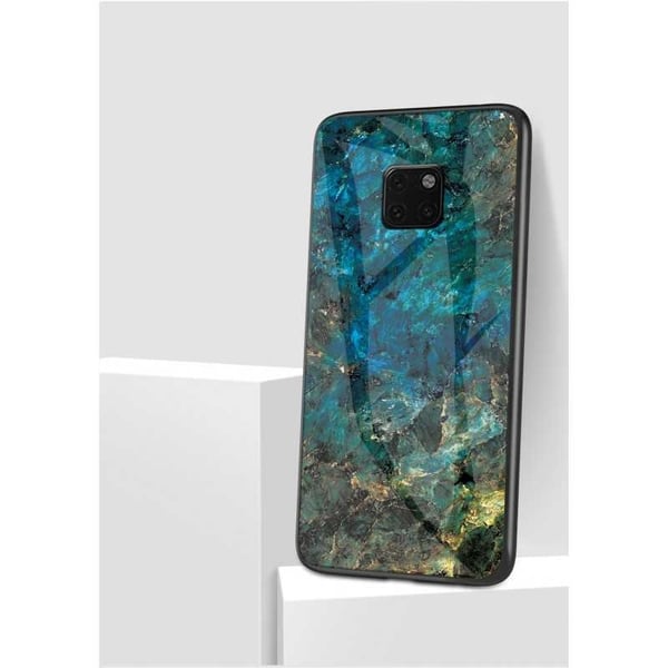 Huawei Mate 20 Pro Marble Shell 9H Karkaistu lasi Takaosa Glassback V2