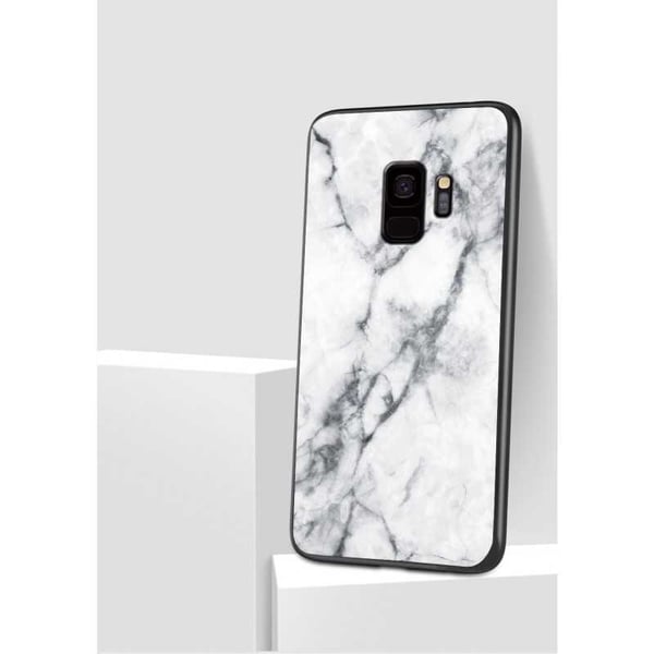 Samsung S9 Marble Shell 9H Tempered Glass Back Glassback V2